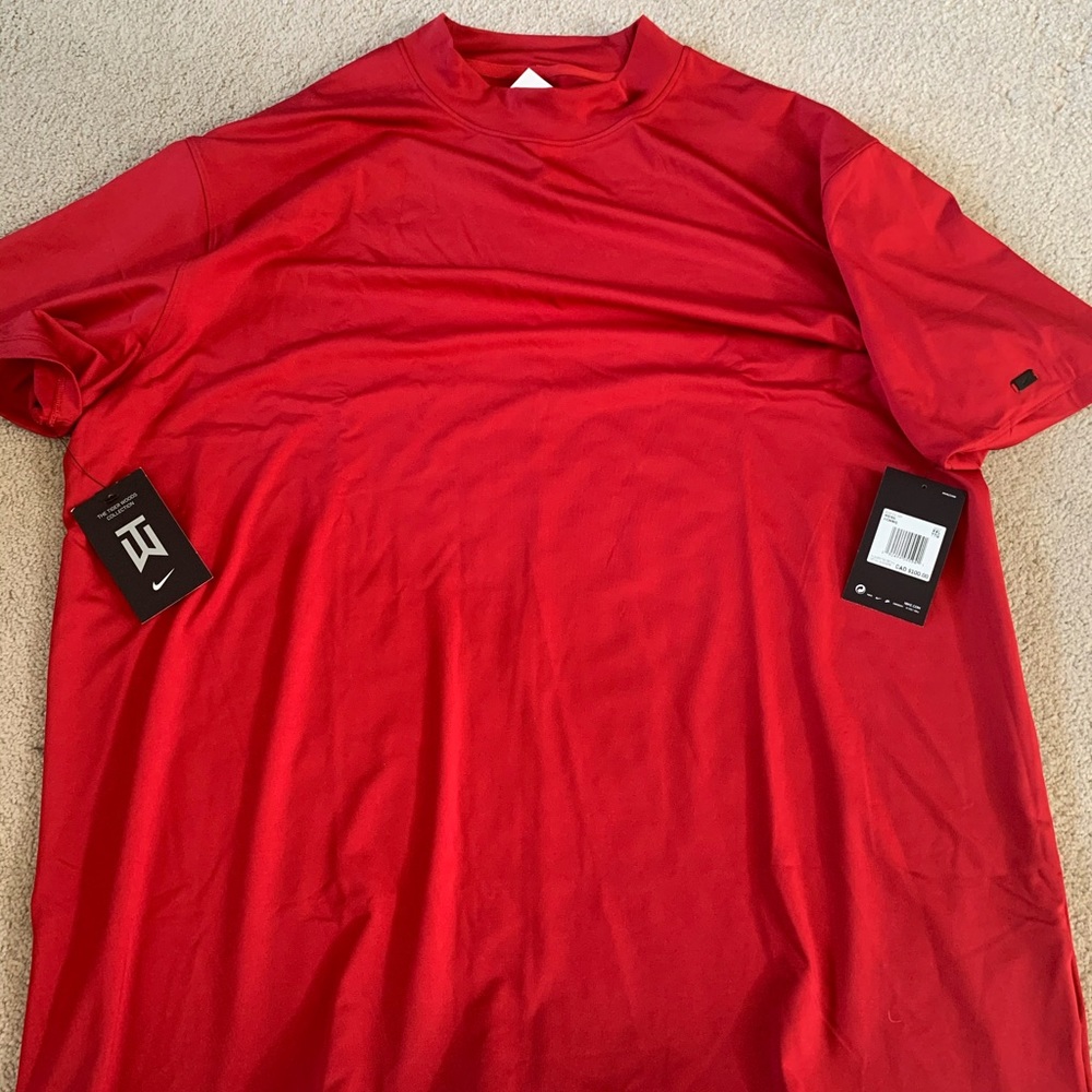 Nike TW mock neck Sunday red golf shirt XXL